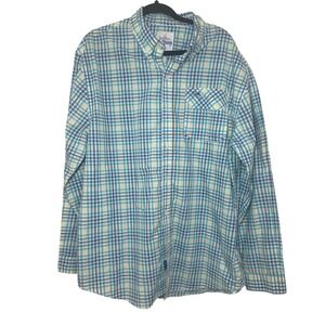 Guy Harvey Plaid Button Down Long Sleeve Shirt Pocket Casual‎ Mens Size 2XL